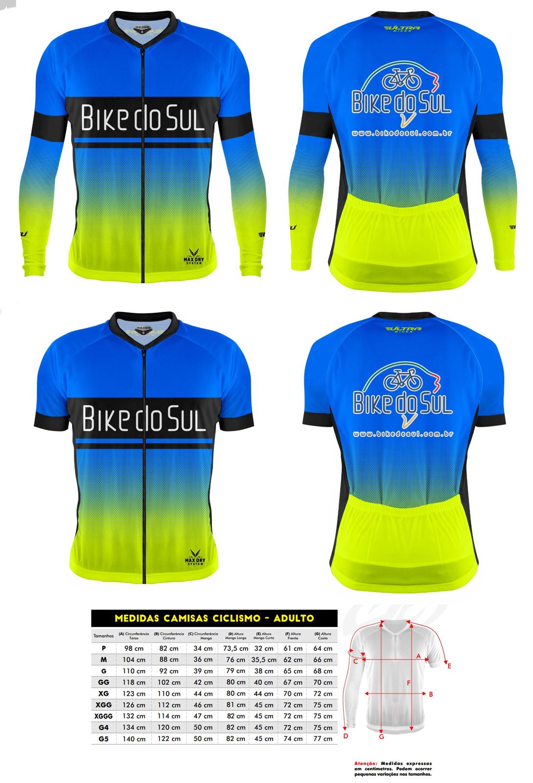 Novo lote de camisas Bike do Sul