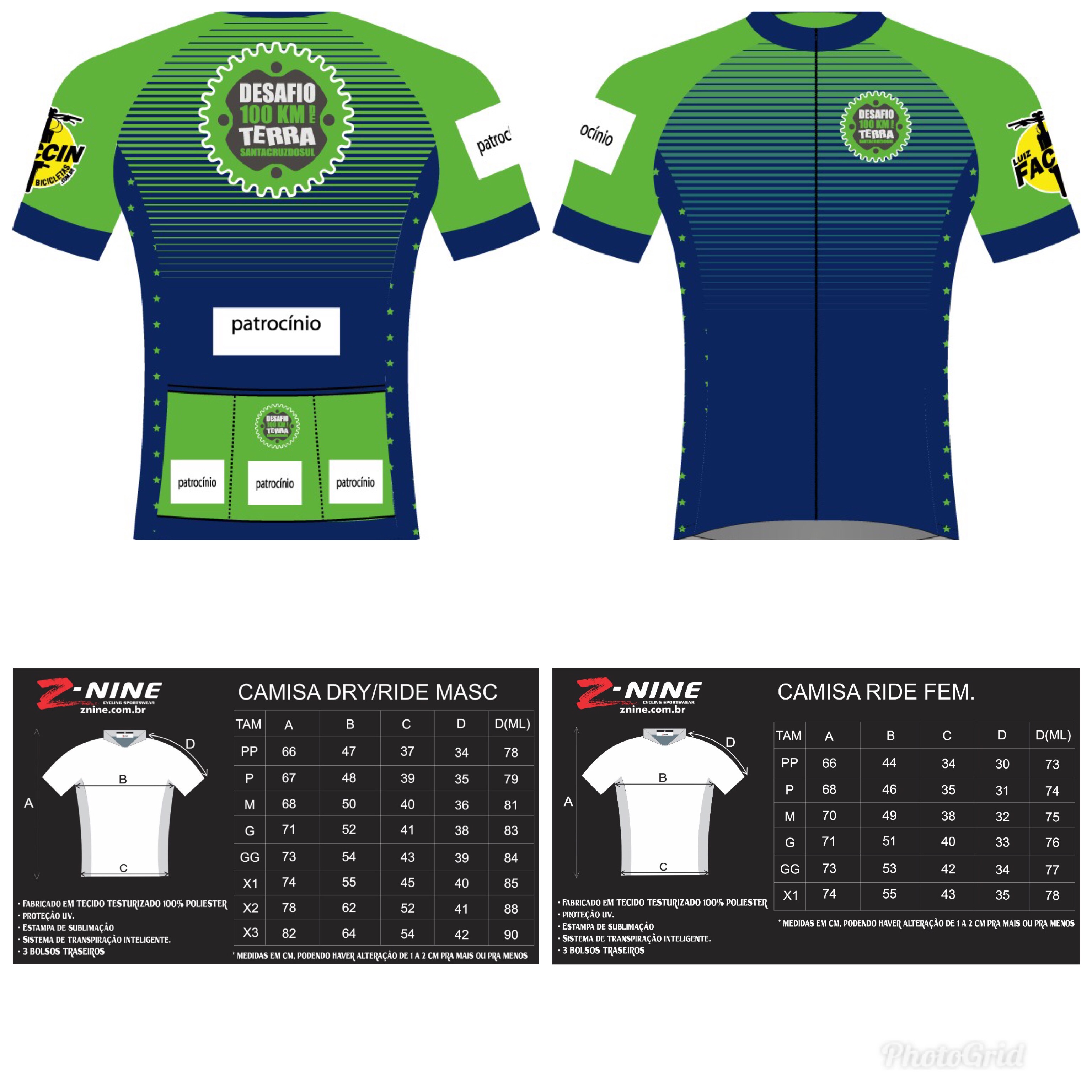 Camisa alusiva ao Desafio 60km e 100km - Audax Santa Cruz