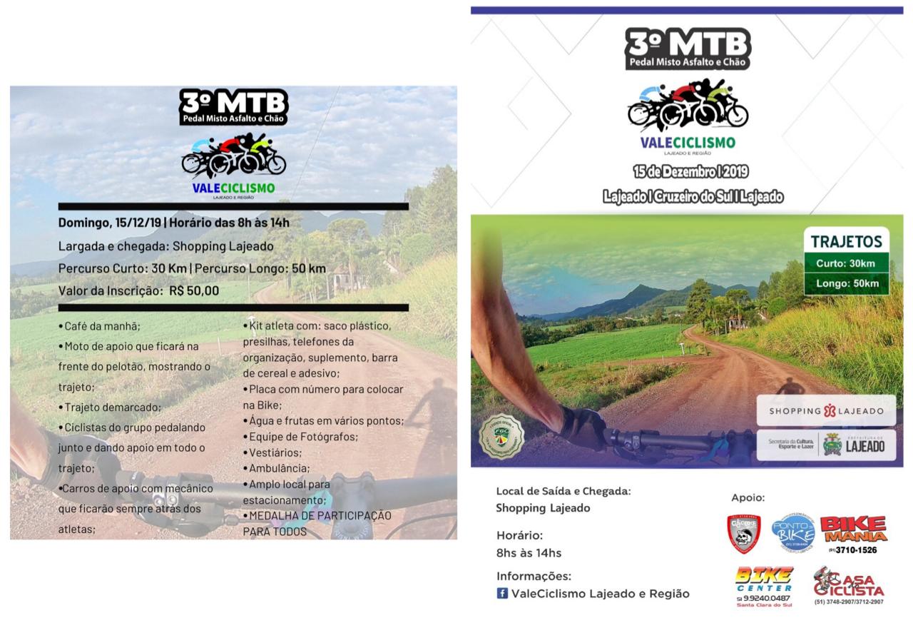 3º MTB ValeCiclismo - Pedal Misto de Asfalto e Chão