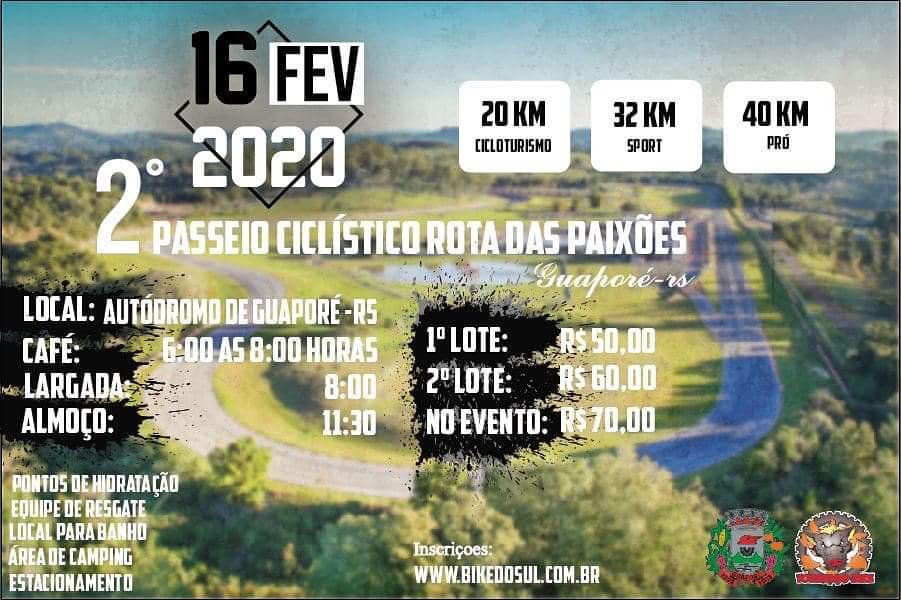 2° PASSEIO CICLÍSTICO ROTA DAS PAIXÕES